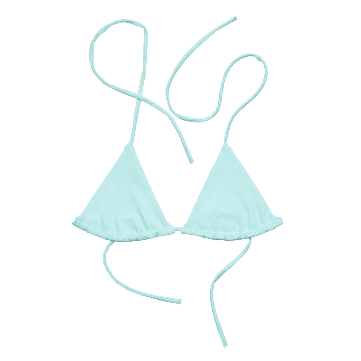 TRIANGLE STRING BIKINI TOP ECO - POWDER BLUE