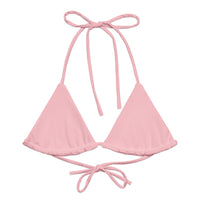 TRIANGLE STRING BIKINI TOP ECO - BLUSH PINK