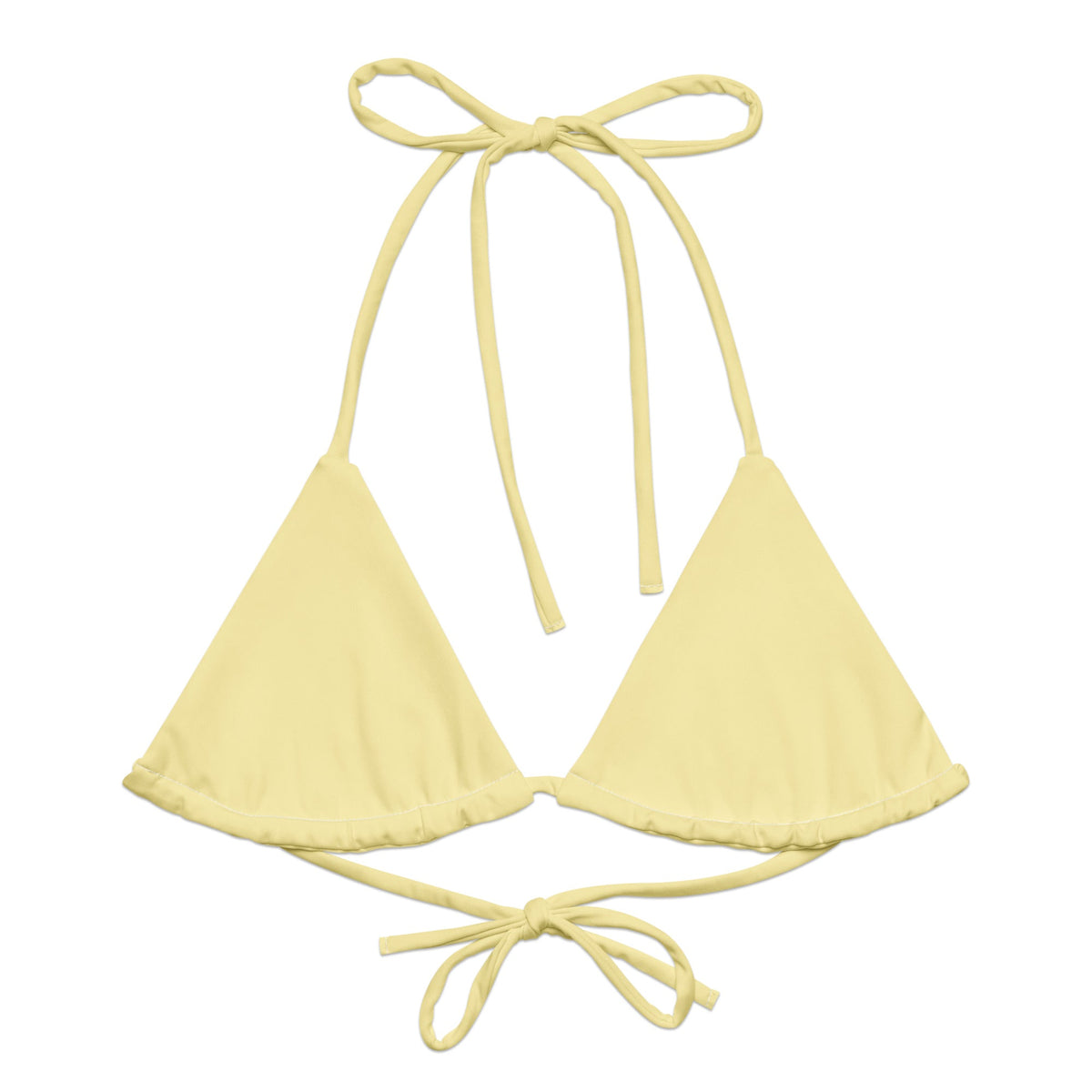 TRIANGLE STRING BIKINI TOP ECO - BANANA