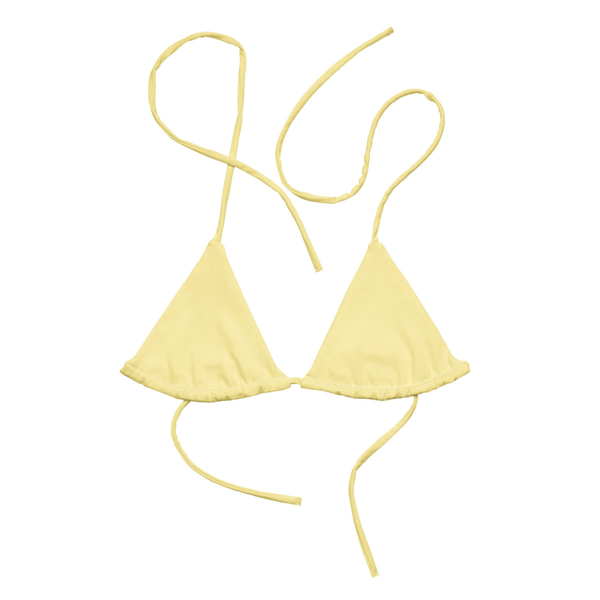 TRIANGLE STRING BIKINI TOP ECO - BANANA