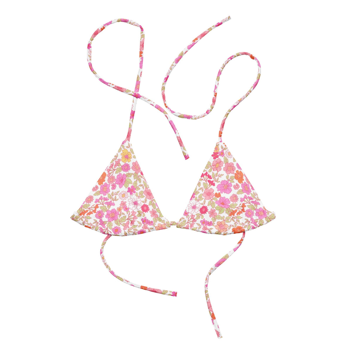 TRIANGLE STRING BIKINI TOP ECO - SUMMER BLOSSOMZ