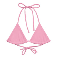 TRIANGLE STRING BIKINI TOP ECO - FAIRY FLOSS PINK