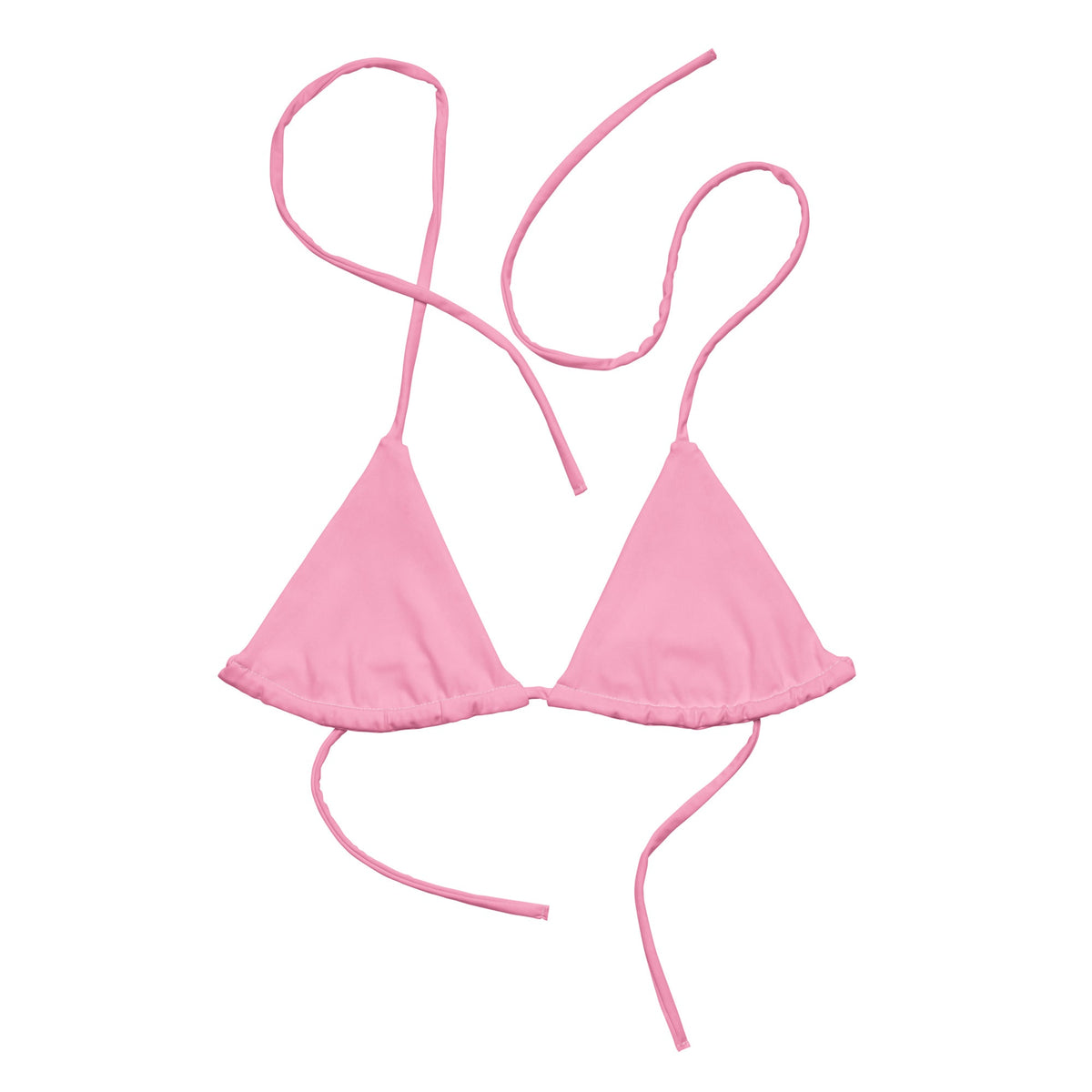 TRIANGLE STRING BIKINI TOP ECO - FAIRY FLOSS PINK