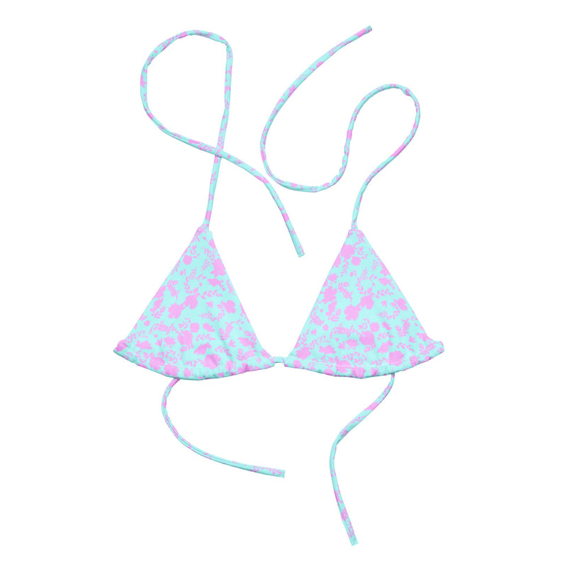 TRIANGLE STRING BIKINI TOP ECO - LADINA BLOOM ECO – PINKCOLADA