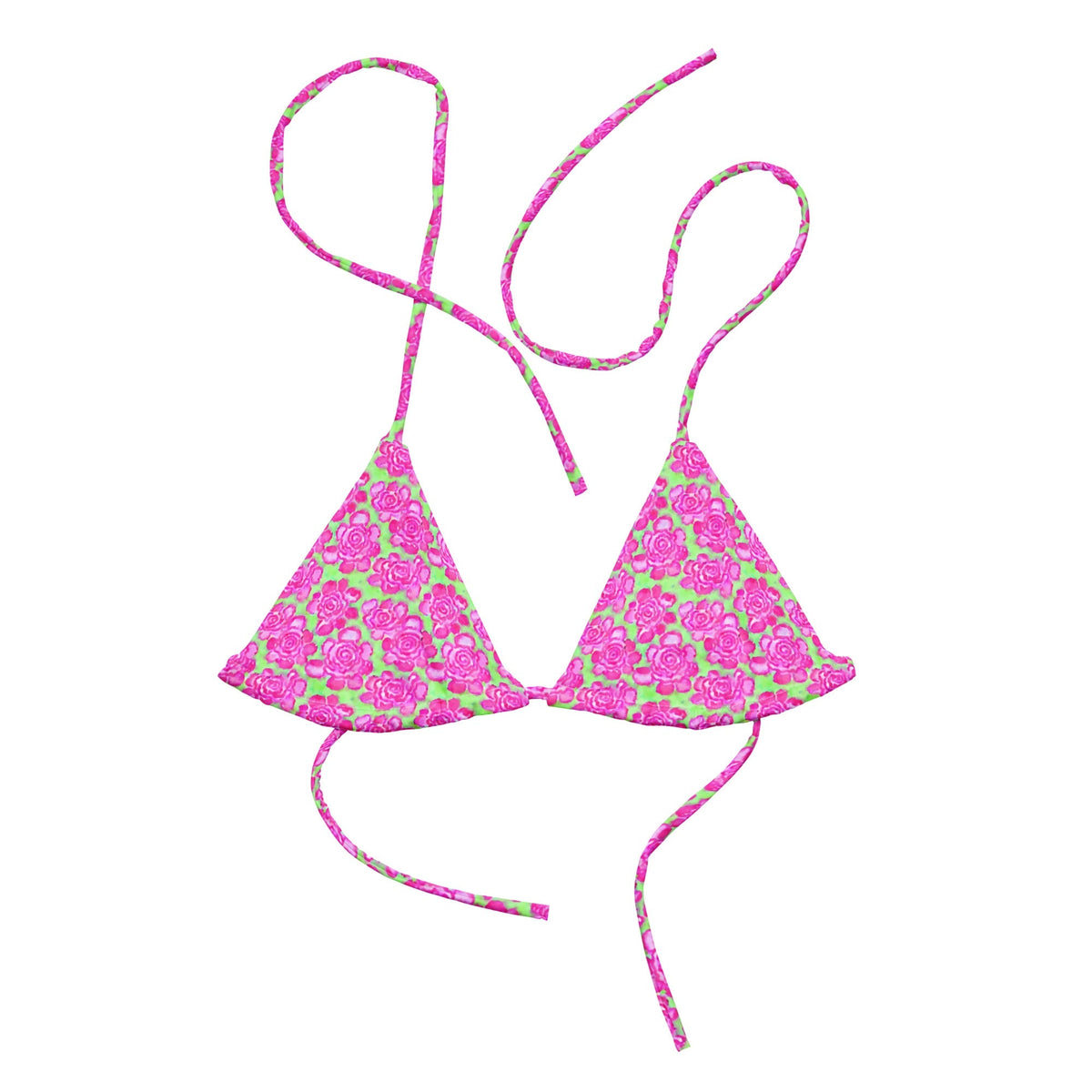 TRIANGLE STRING BIKINI TOP ECO - PINKLIMA BLOOMS