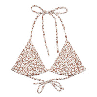 TRIANGLE STRING BIKINI TOP ECO - CHOC FLORALS