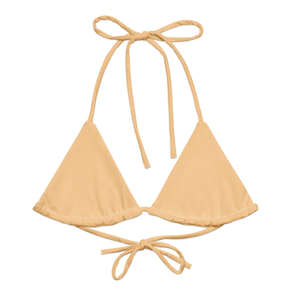 TRIANGLE STRING BIKINI TOP ECO - PASTEL MANDARIN