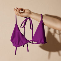 TRIANGLE STRING BIKINI TOP ECO - BERRY PURPLE