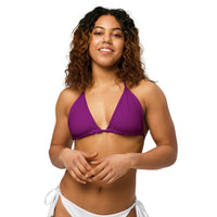 TRIANGLE STRING BIKINI TOP ECO - BERRY PURPLE