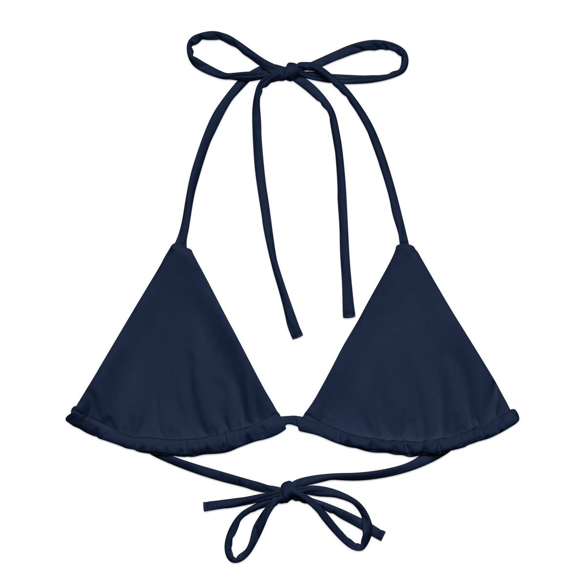 TRIANGLE STRING BIKINI TOP ECO - DEEP NAVY