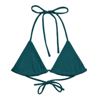 TRIANGLE STRING BIKINI TOP ECO - SHERPA TEAL