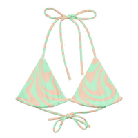TRIANGLE STRING BIKINI TOP ECO - LIME SWIRLSA