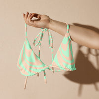 TRIANGLE STRING BIKINI TOP ECO - LIME SWIRLSA