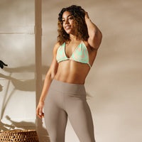 TRIANGLE STRING BIKINI TOP ECO - LIME SWIRLSA