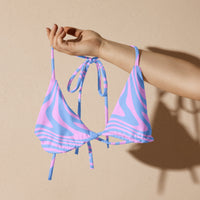 TRIANGLE STRING BIKINI TOP ECO - PINK SWIRLSA