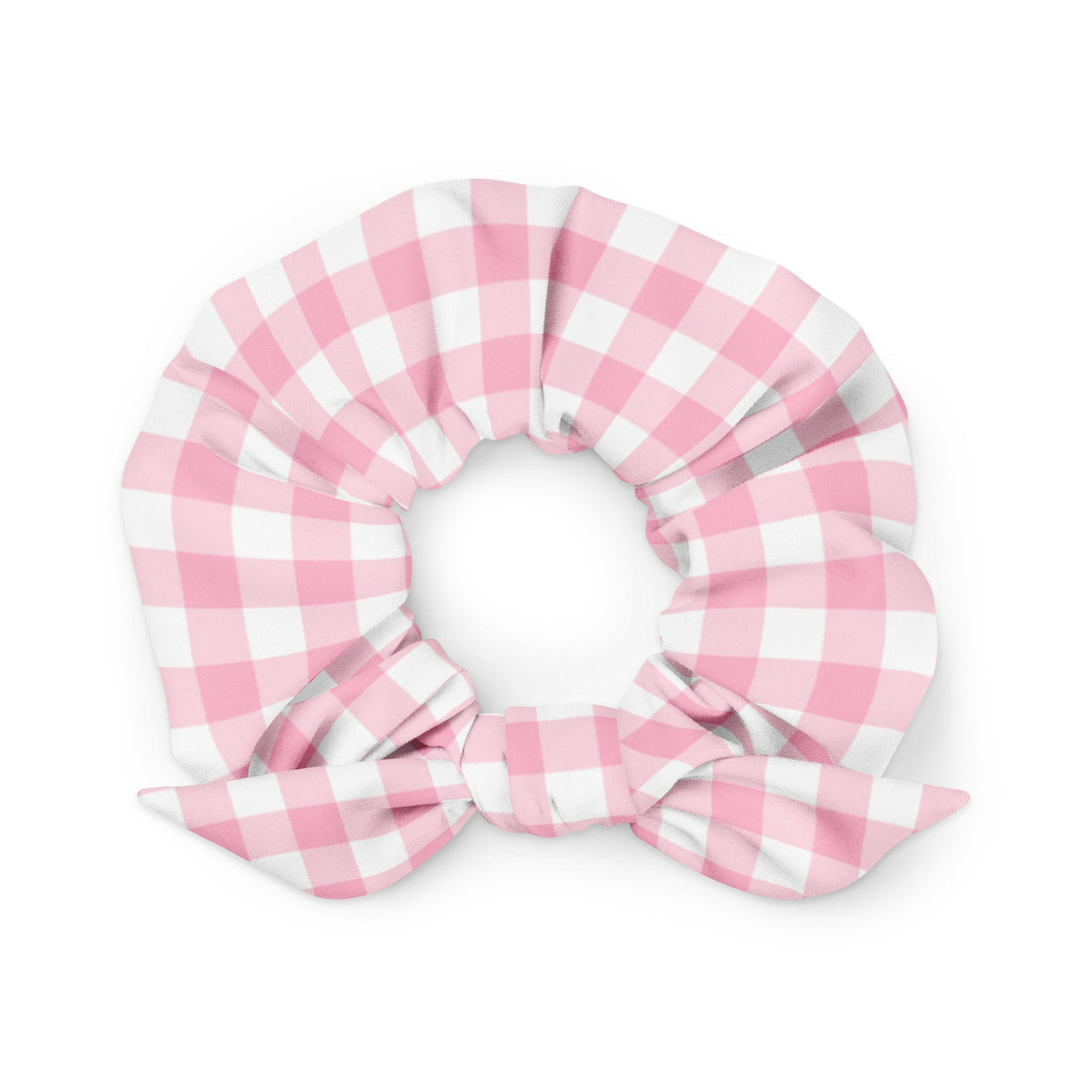 ECO SCRUNCHIE - PINK GINGHAM
