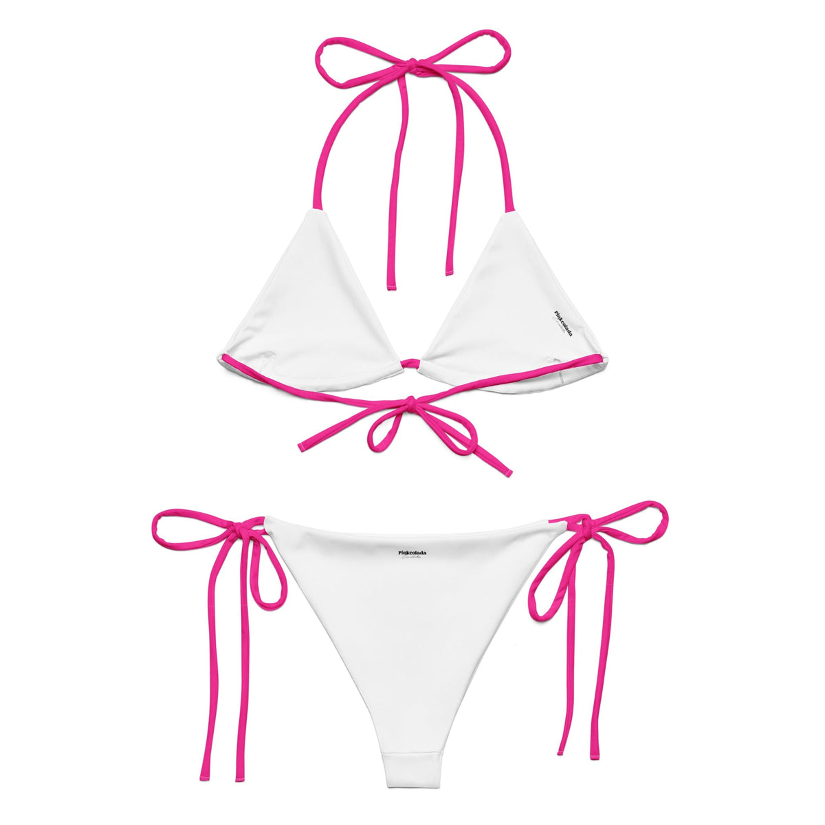 STRING BIKINI SET ECO - PUNCH PINK