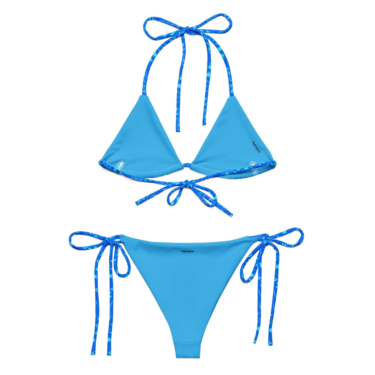 STRING BIKINI SET ECO - GARDEN PARTY BLUE HUES