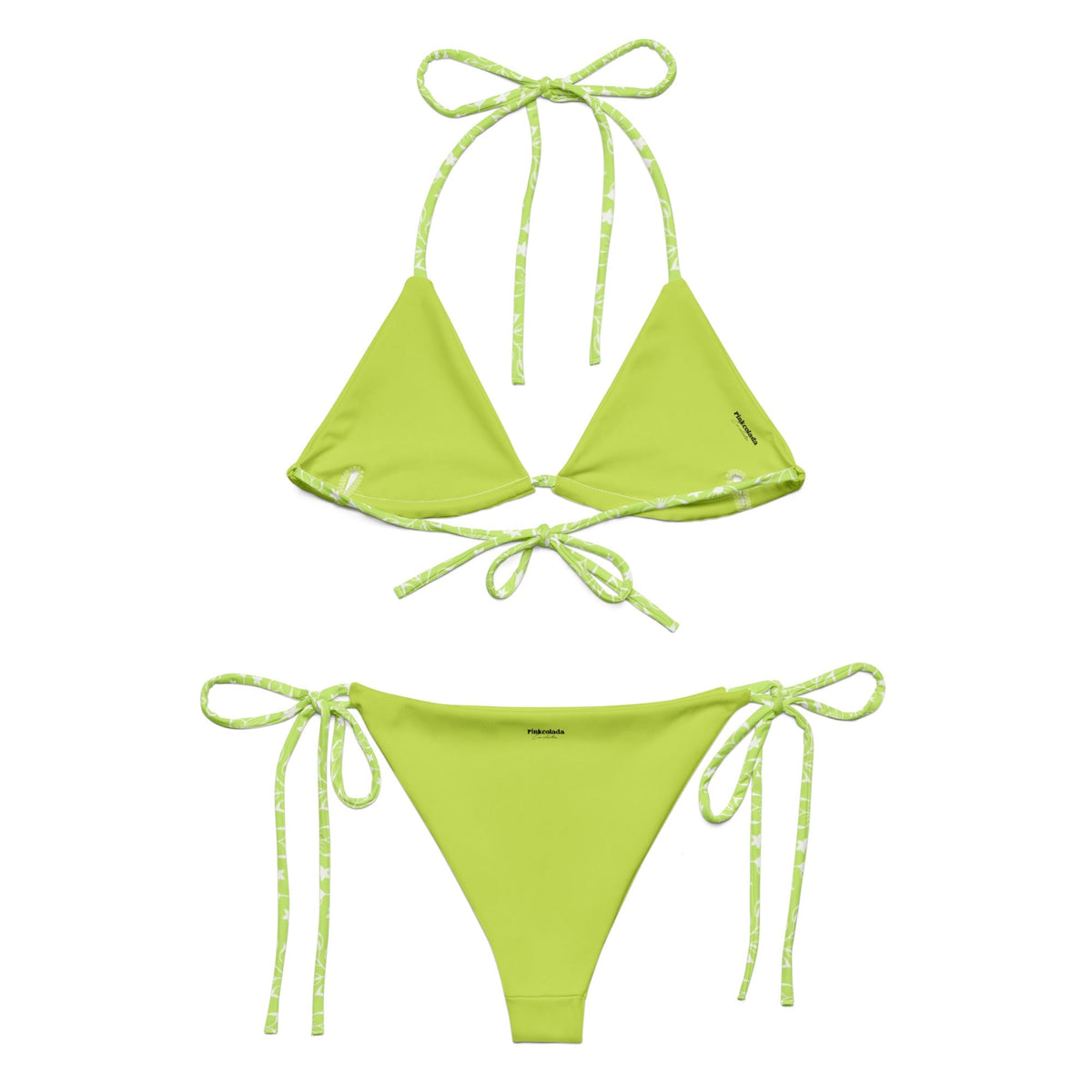 STRING BIKINI SET ECO - GARDEN PARTY LIME