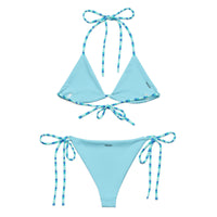 STRING BIKINI SET ECO - BLUE STRIPES