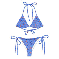 STRING BIKINI SET ECO -  SAPPHIRE FLORALS