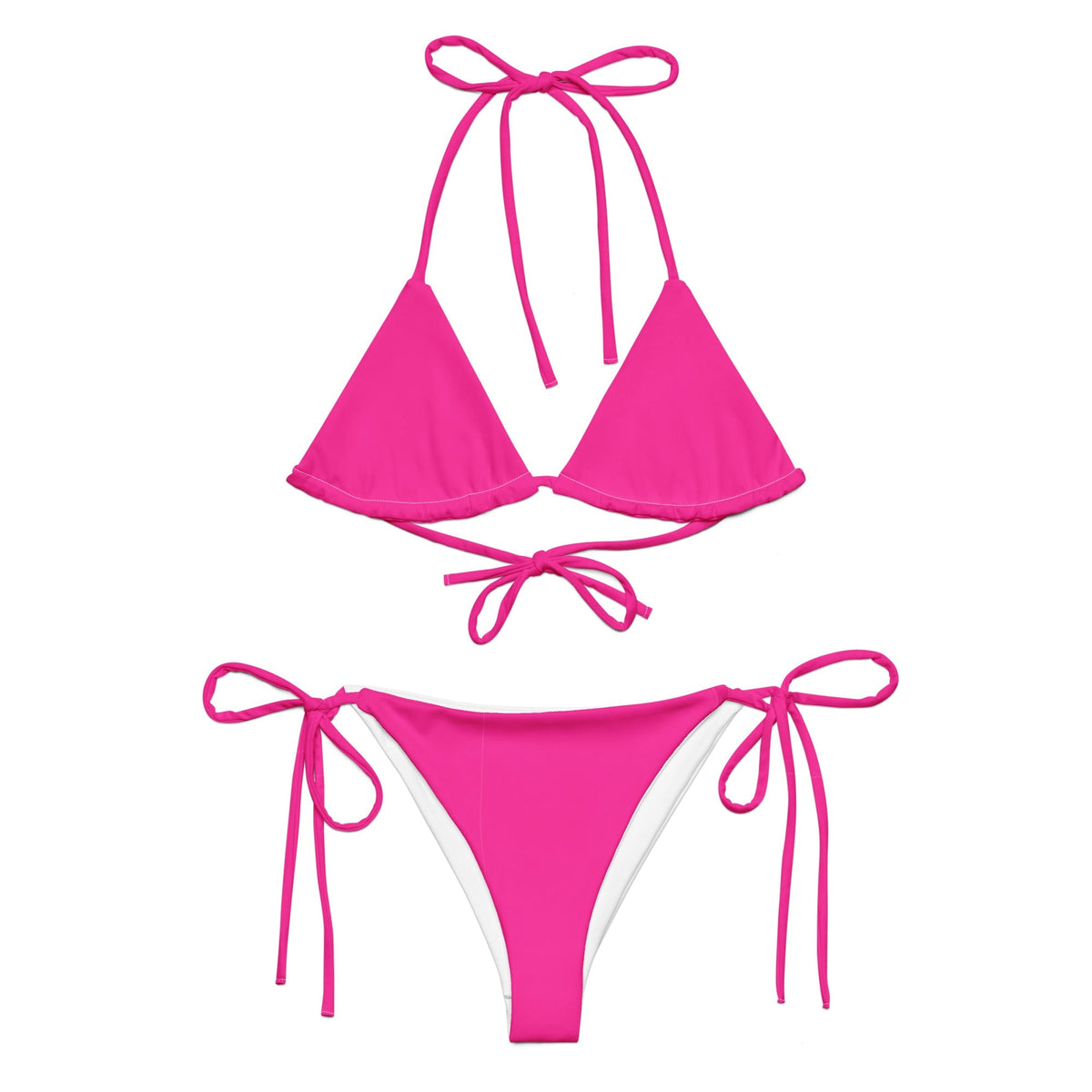 STRING BIKINI SET ECO - PUNCH PINK