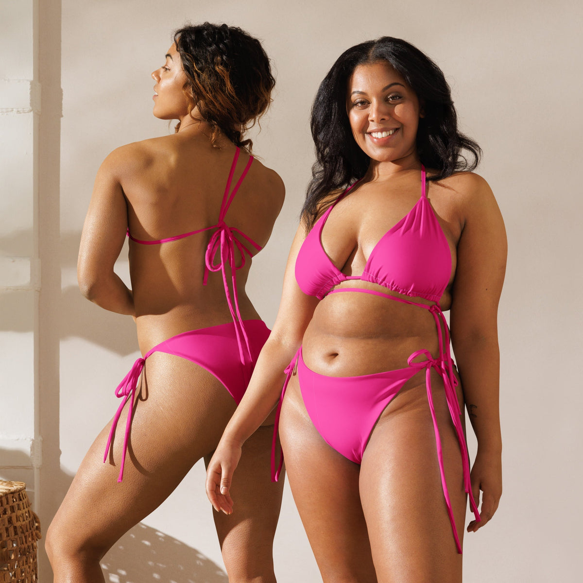 STRING BIKINI SET ECO - PUNCH PINK