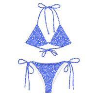 STRING BIKINI SET ECO - GARDEN PARTY BLUE