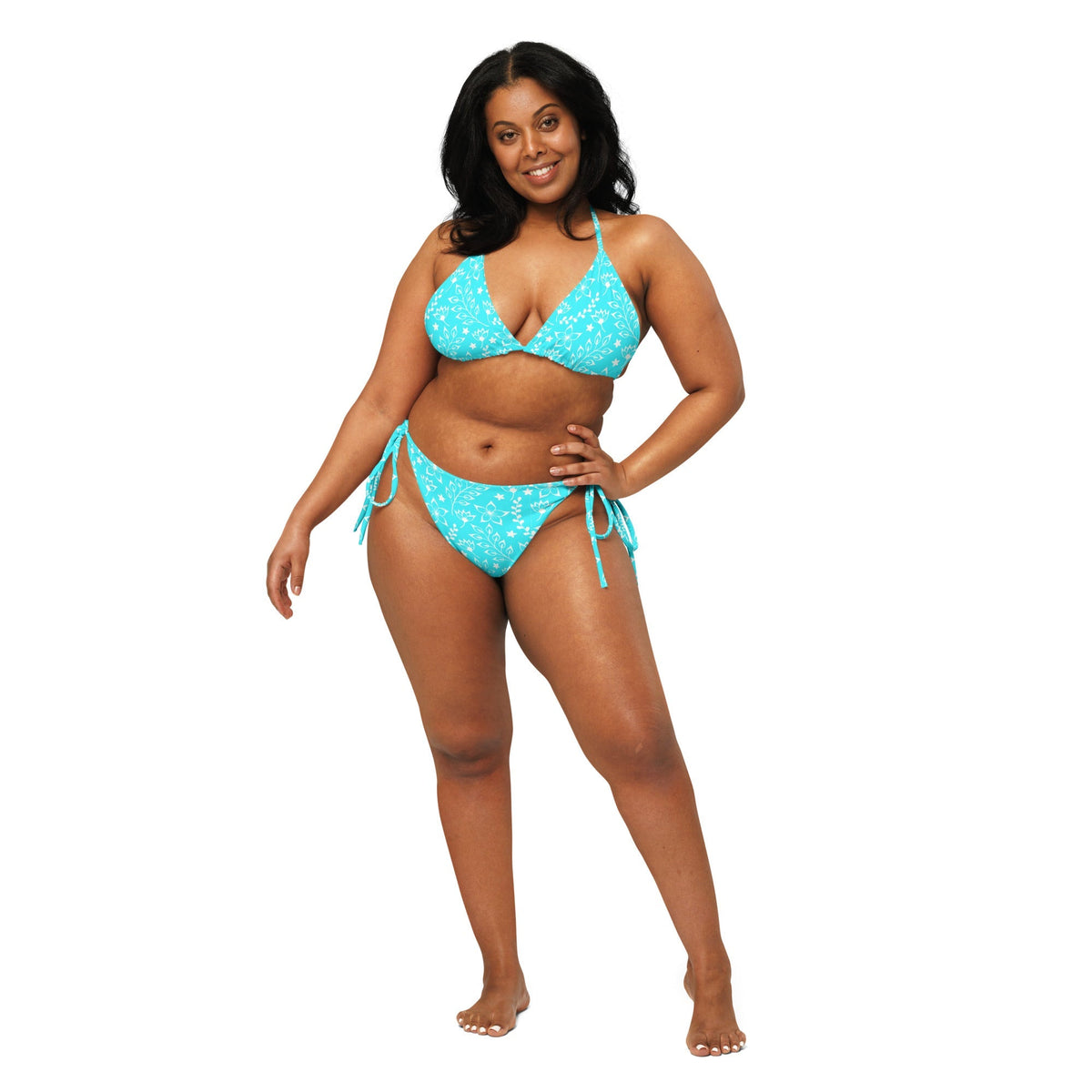 STRING BIKINI SET ECO - GARDEN PARTY LIGHT BLUE