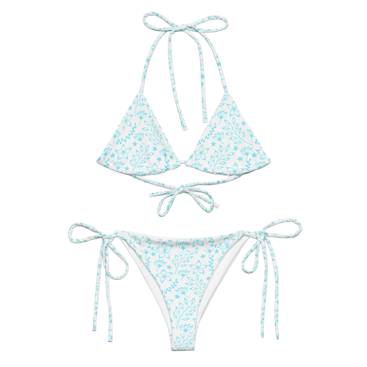 STRING BIKINI SET ECO - GARDEN PARTY WHITE