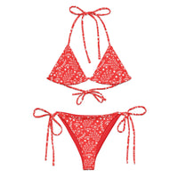 STRING BIKINI SET ECO - GARDEN PARTY RED