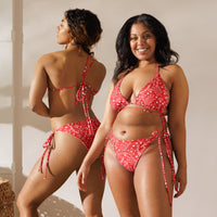 STRING BIKINI SET ECO - GARDEN PARTY RED