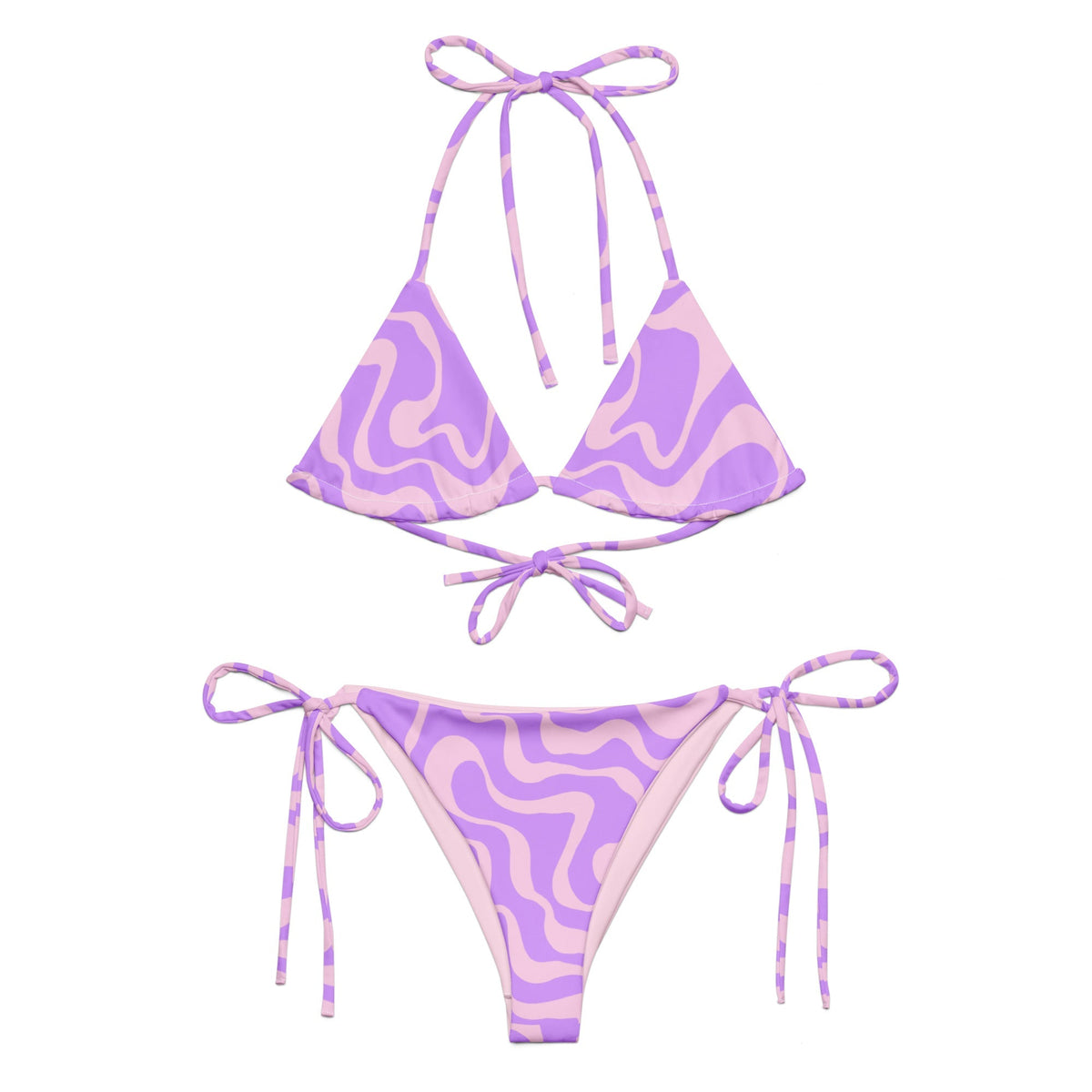 STRING BIKINI SET ECO - PURPLE SWIRLSA