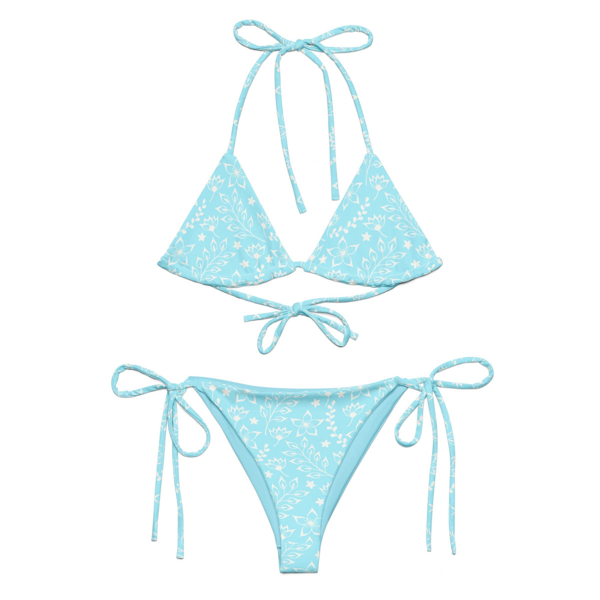 STRING BIKINI SET ECO - GARDEN PARTY SKY