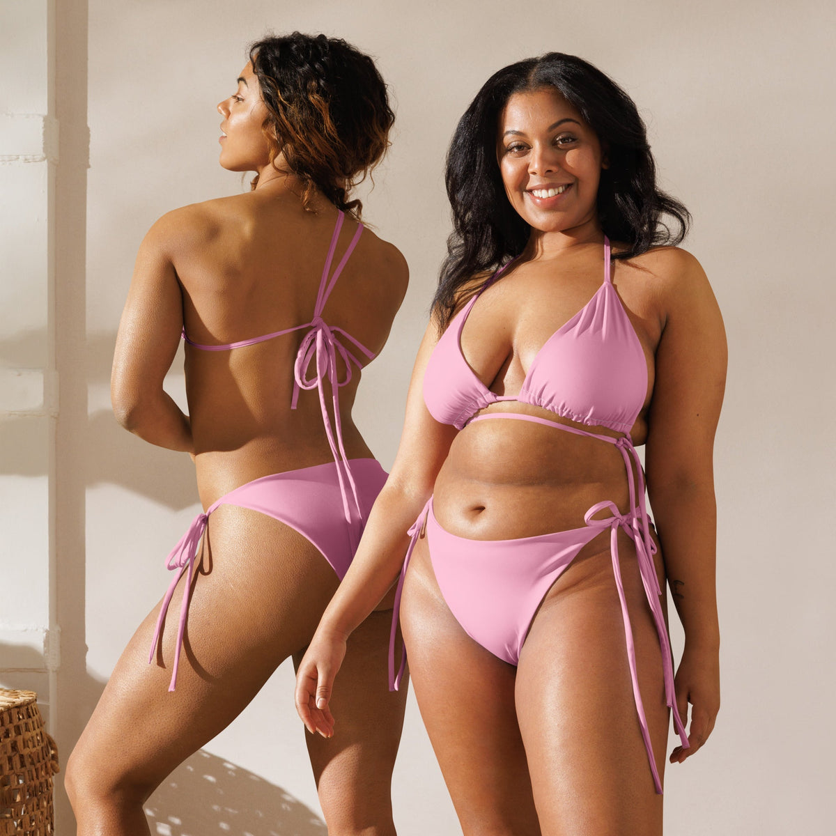 STRING BIKINI SET ECO - FAIRY FLOSS PINK