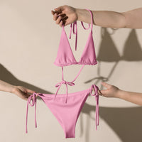 STRING BIKINI SET ECO - FAIRY FLOSS PINK