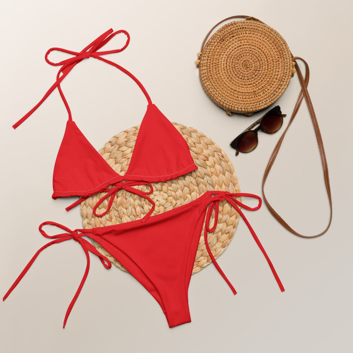 STRING BIKINI SET ECO - RED