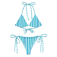 STRING BIKINI SET ECO - BLUE STRIPES