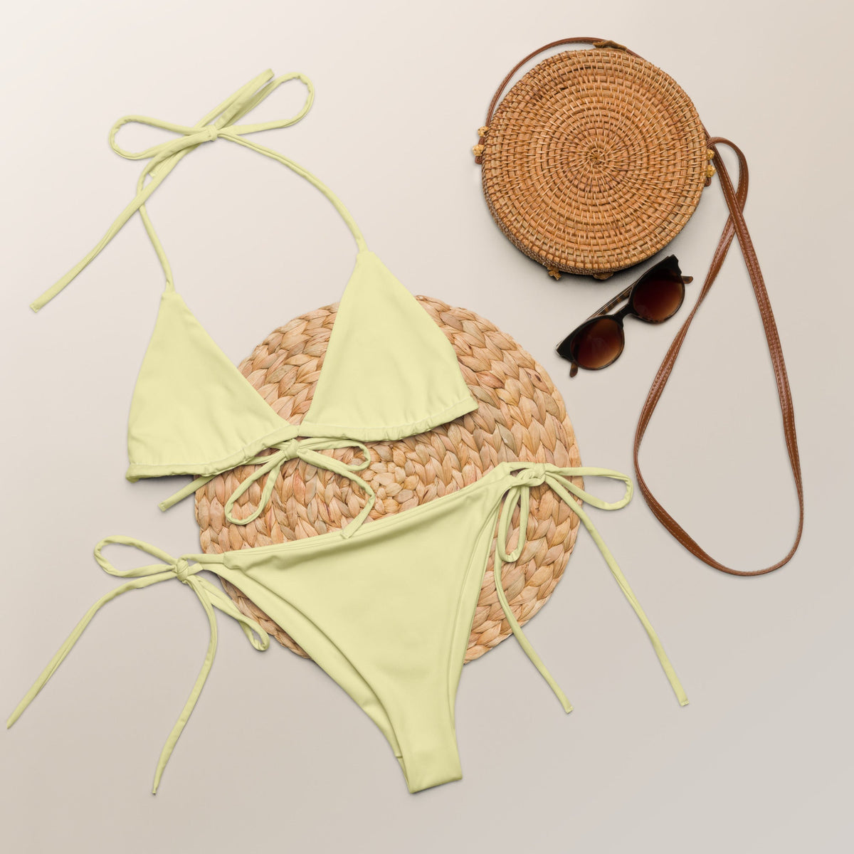 STRING BIKINI SET ECO - PINKCOLADA BUTTER YELLOW