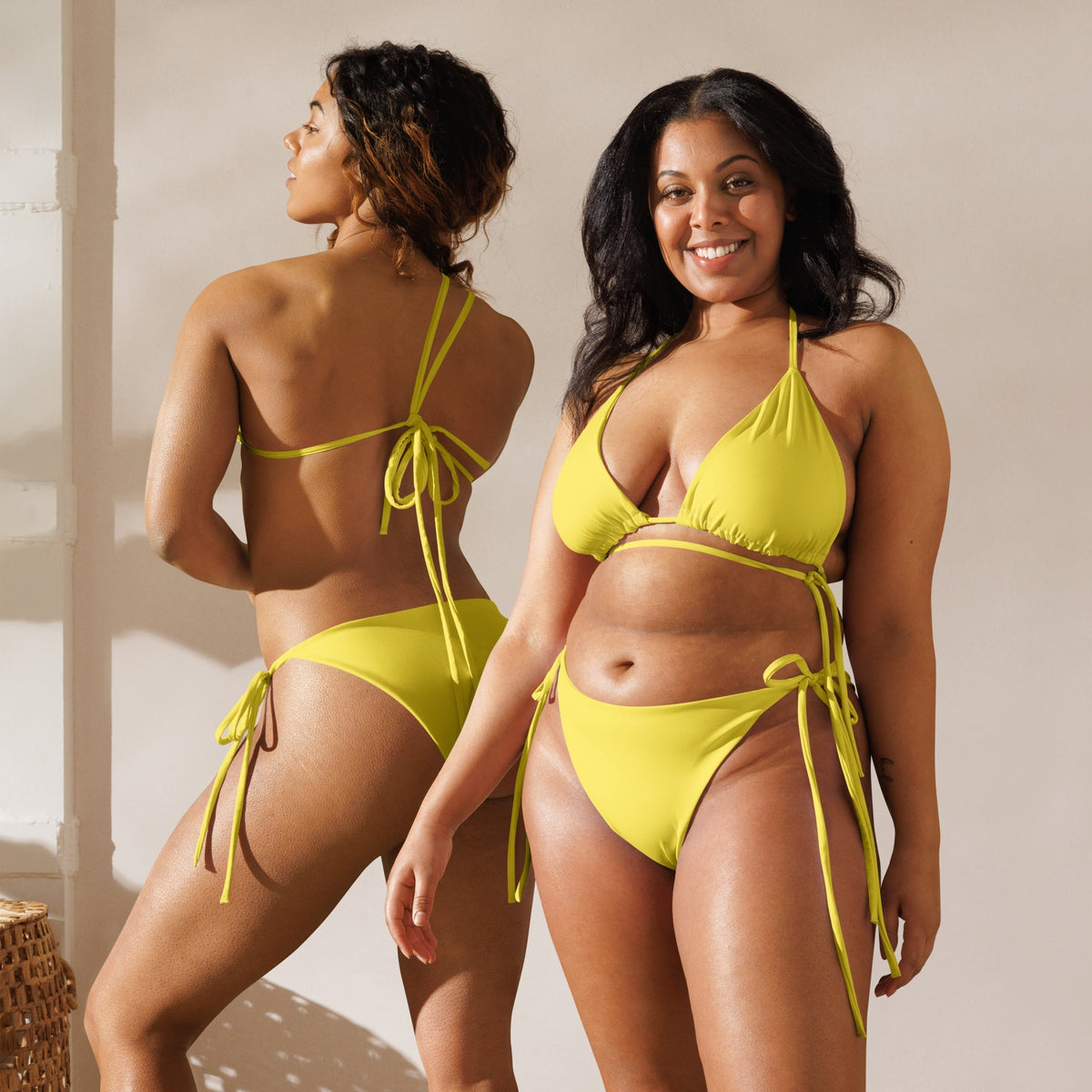 STRING BIKINI SET ECO - YELLOW DAISY