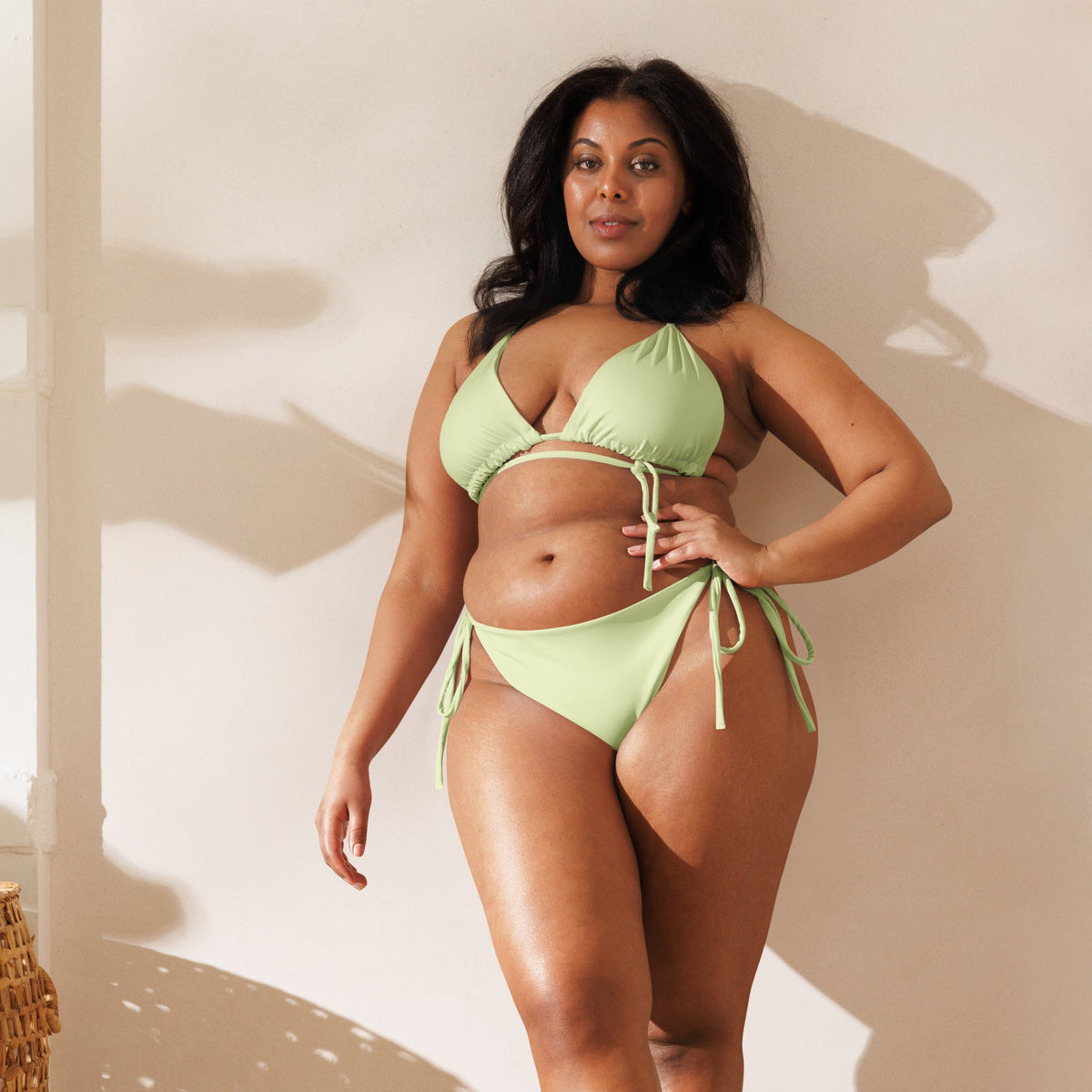 STRING BIKINI SET ECO - PASTEL LIME