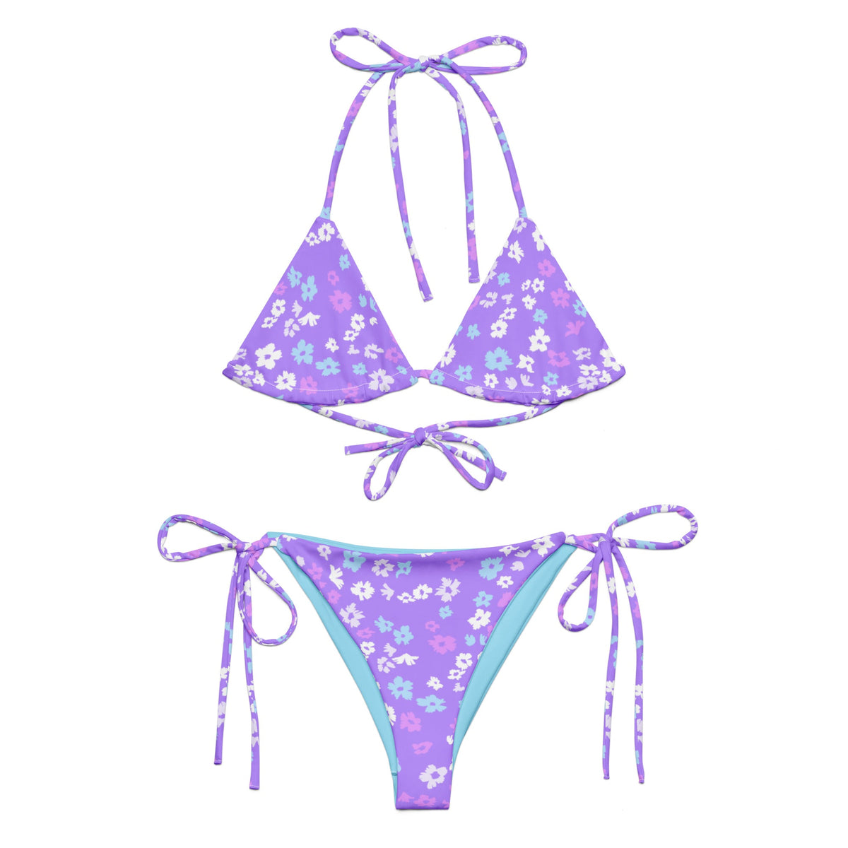 STRING BIKINI SET ECO - LILACERI BLOOMS