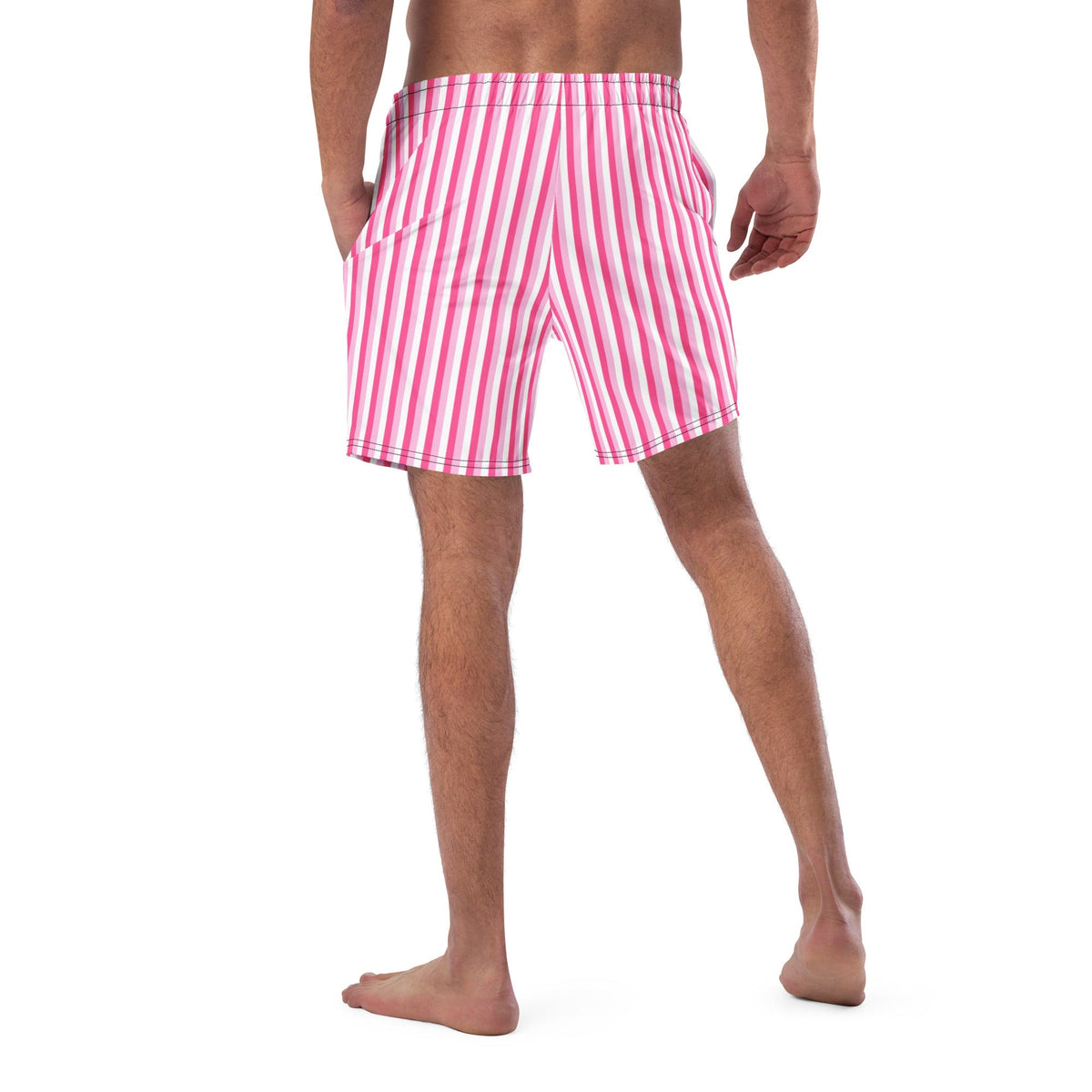 ECO MEN'S SWIM SHORTS - PINK STRIPES