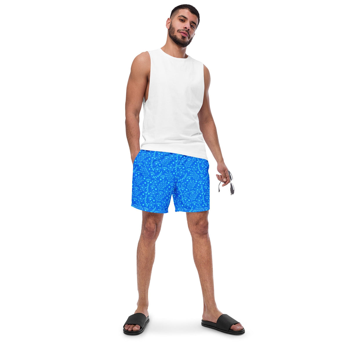 ECO MEN'S SWIM SHORTS | GARDEN PARTY BLUE HUES