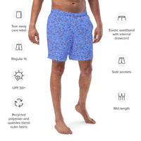 ECO MEN'S SWIM SHORTS | SAPPHIRE FLORALS