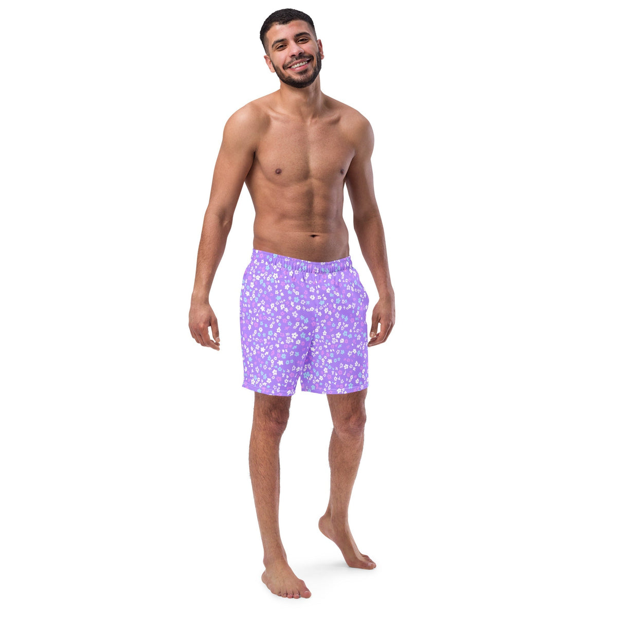 ECO MEN'S SWIM SHORTS  - LILACERI BLOOMS ECO