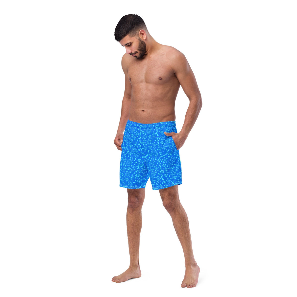 ECO MEN'S SWIM SHORTS | GARDEN PARTY BLUE HUES