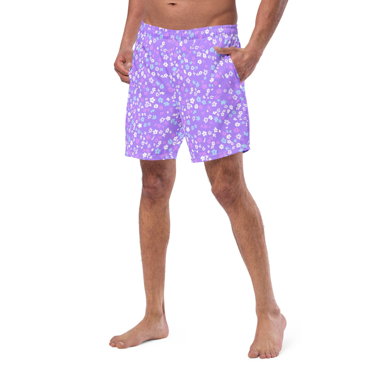 ECO MEN'S SWIM SHORTS  - LILACERI BLOOMS ECO