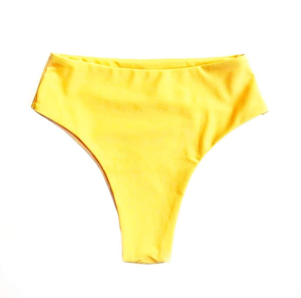 BAUDOUIN BIKINI BOTTOMS IN MANGO YELLOW - PINKCOLADA