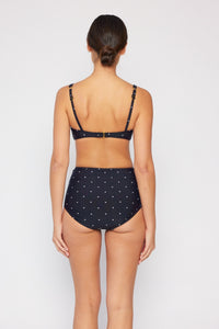 BLACK POLKA HIGH WAISTED BIKINI SET